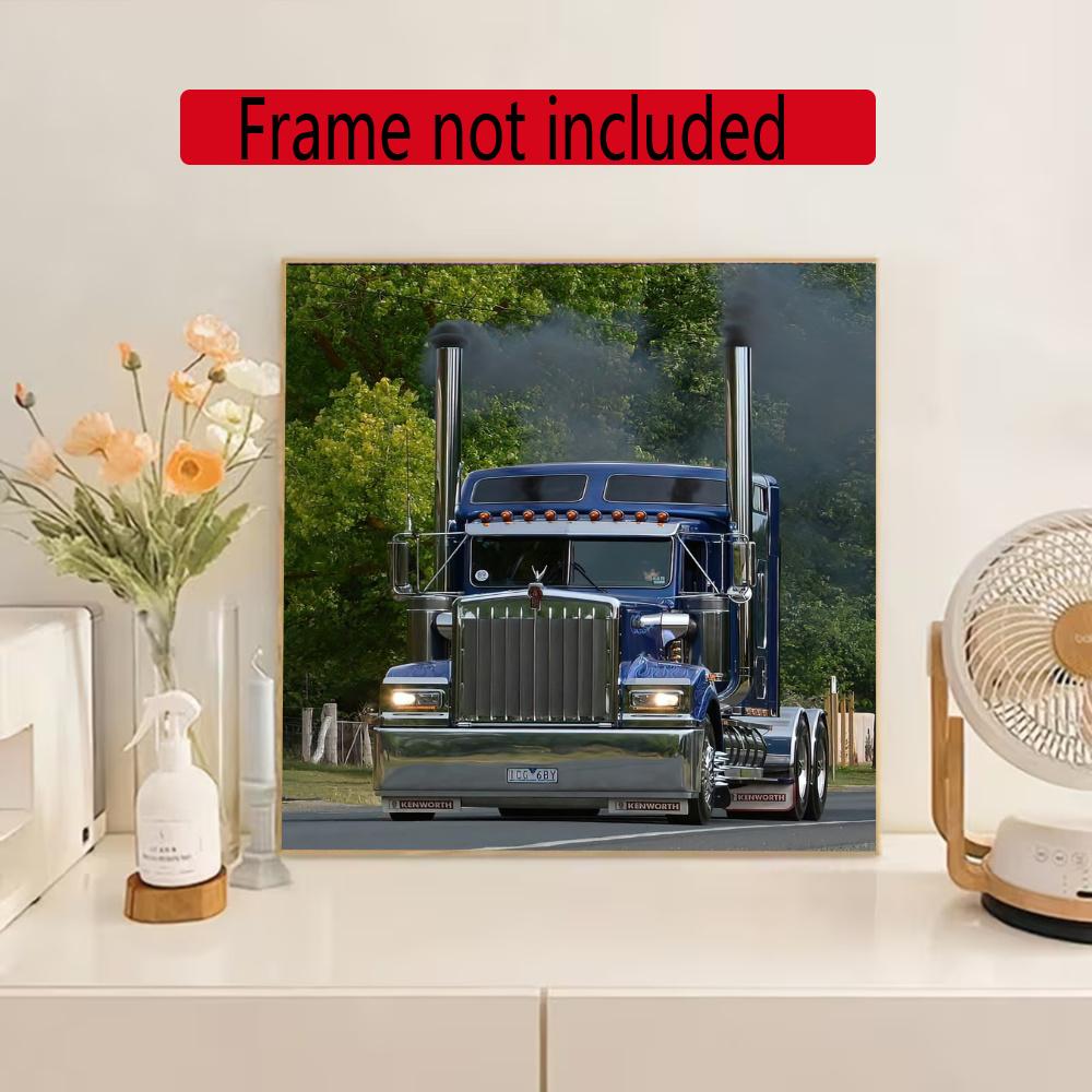 Kenworth 5D Diy Diamond Painting Round Diamond Diy Frameless Holiday Artwork Suitable For Home Office Wall Decoration