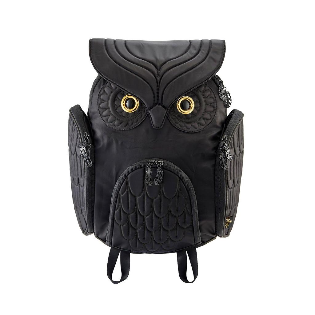 Morn Creations Eule Klassischer Rucksack, Groß, Schwarz