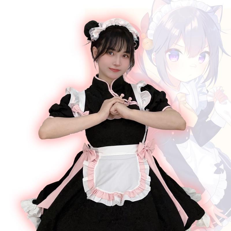 Classic Apron Lolita Dress Maid Costume Game Characters Cosplay Party Halloween