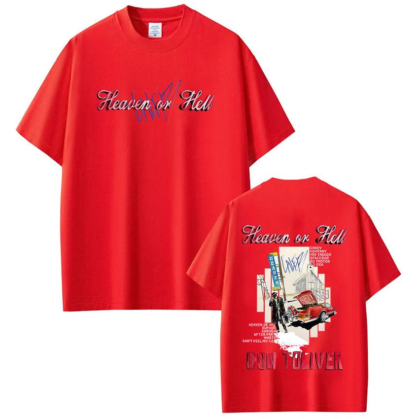 

Rapper Don Toliver Album Heaven or Hell Tshirts Unisex Women Clothing Casual 100 Cotton Tshirt Oversized Short Sleeves T Shirts S