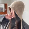 Knitted Windproof Ear Protection Cap Dacron Ear Hat Neck Collar Beanies Cap  Teenage Girls