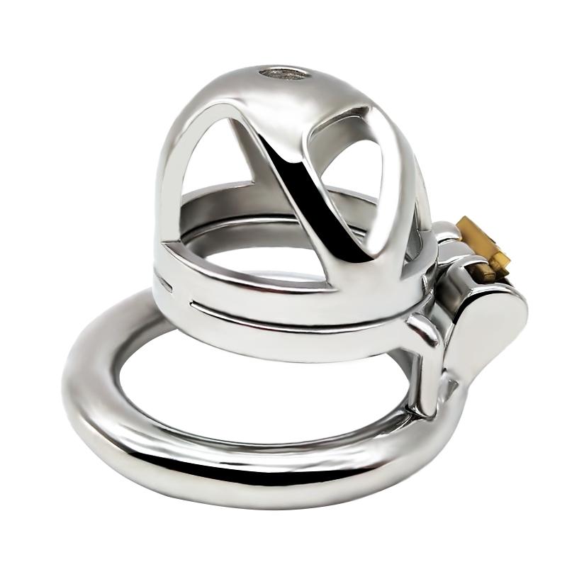 FAAK 7cm 304 Stainless Steel Man Chastity Cage Metal Chastity Cage Penis Lock for Male