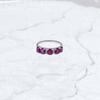 Silver Ring with Natural Ruby 2.637ct, Cubic Zirconia, Weight of the Product 2.19 G (2165187)