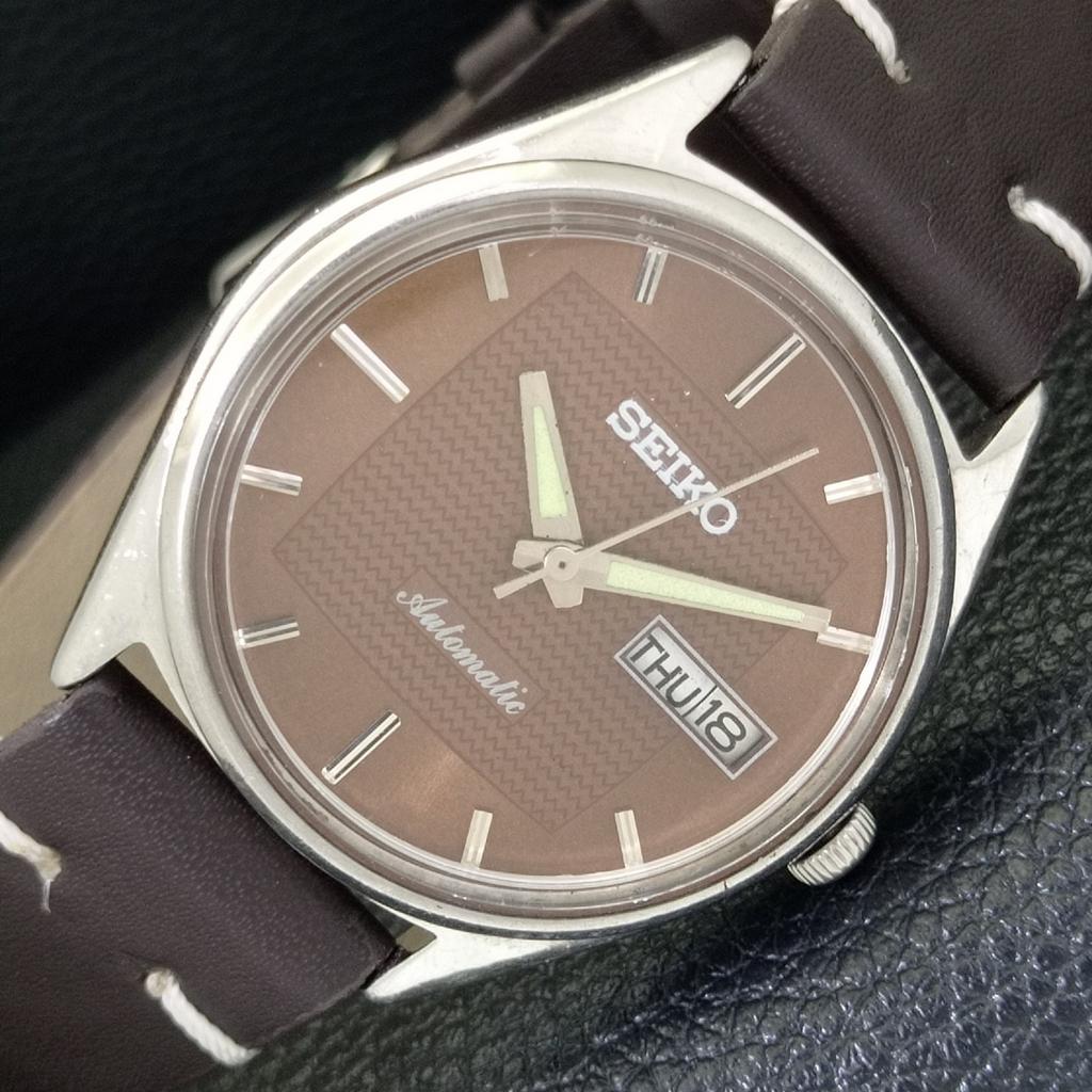 

SEIKO AUTOMATIC VINTAGE 6309A JAPAN MENS BROWN COLOR DIAL WATCH a701258-5 R206a-a701258
