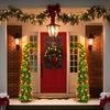 150cm Adjustable Artificial Christmas Tree with Round Sequins and Curved Top Slim Design for Indoor Seasonal Decoration