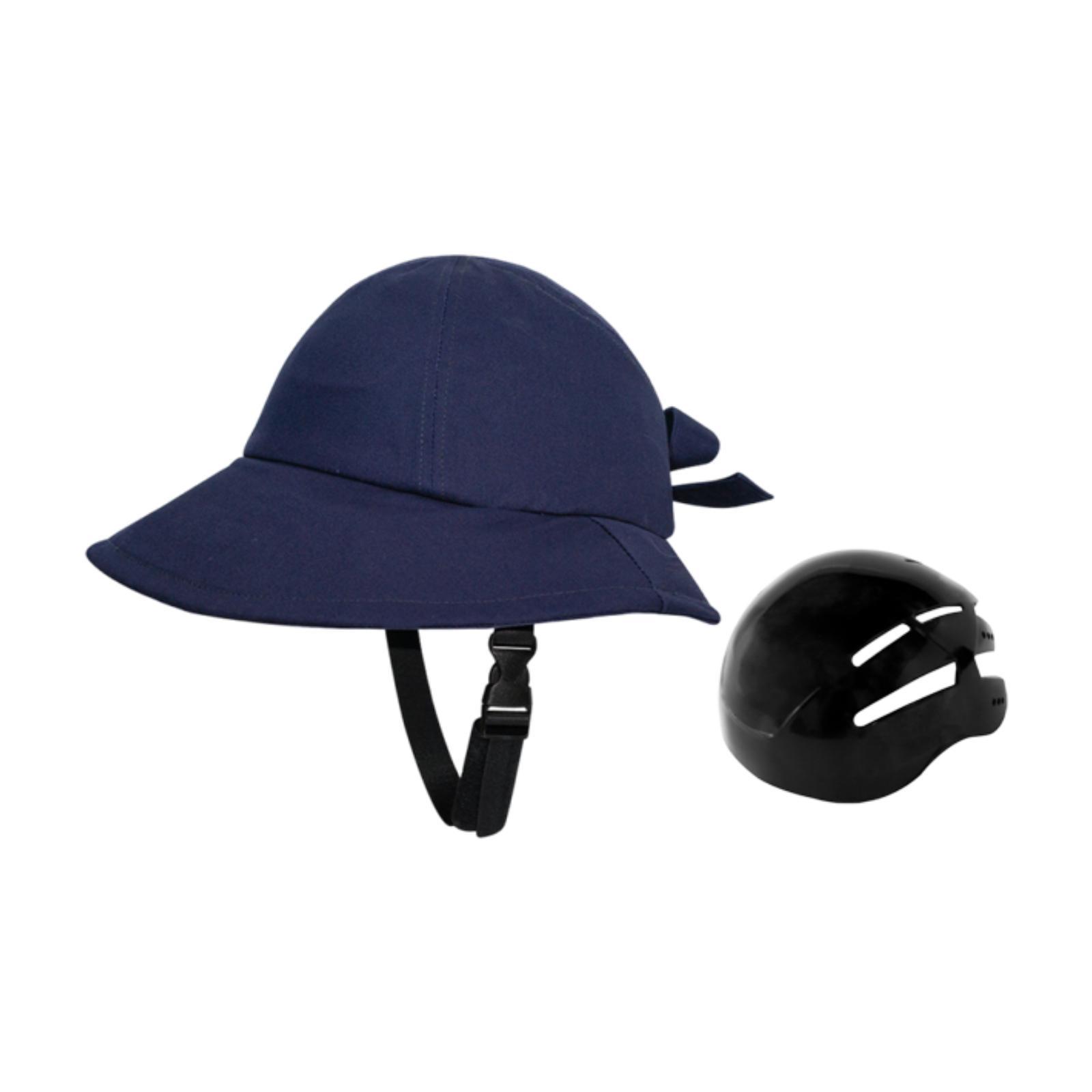 

Cycling hat with hard shell, wide, breathable, for hot summers, multipurpose and темно-синий