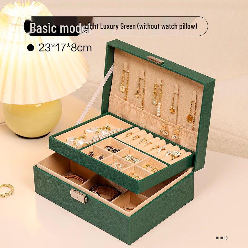 

Multi-layer High-Capacity Anti-oxidation Jewelry Box for Earrings, Rings, and Necklaces No Specific Size