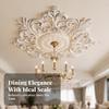 Ceiling Medallion with Center Opening Victorian Floral