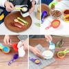 12Pcs Plastic Measuring Cups Set Colorful Cute Measuring Spoons Multipurpose Easy Storage Kitchen Measuring Tools Kids Use