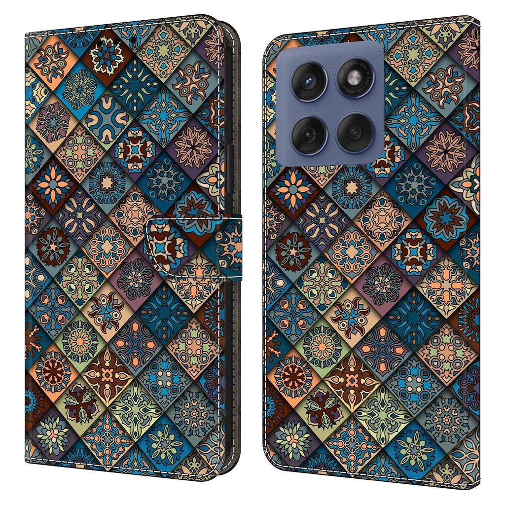 For Motorola Edge 60 Pro 5G Wallet Case Pattern Printing Stand Leather Flip Phone Cover