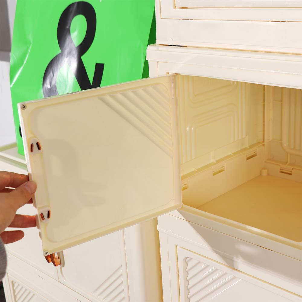 Plastic Foldable Storage Cabinet Installation-Free Folding Clothes Closet Dressing Rooms