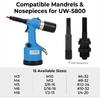 1/4"-20 Ersatz-Nasenstück-Baugruppe für UW-5800 Luft-Hydraulik-Nietmutternwerkzeug Gewindeeinsatz-Werkzeug