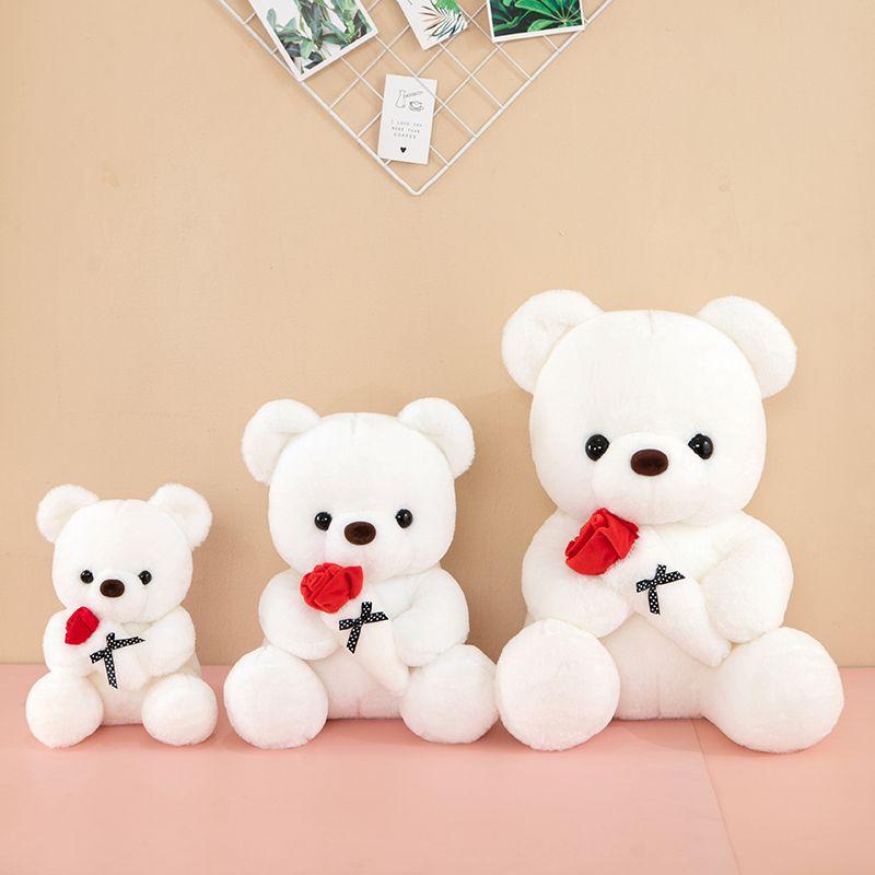 Cute Rose Bear Doll Teddy Bear Rag Doll Plush Toy Valentine's Day Wedding Gift