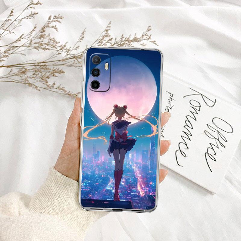 TR34 S-Sailors Art M-Moon Transparent Phone Case for Motorola Moto Edge 20 30 40 50 S30 Fusion Ultra Pro Neo Lite + G200 G23
