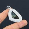 Natural Labradorite Gemstone Pendant 925 Sterling Silver Jewelry For Girls