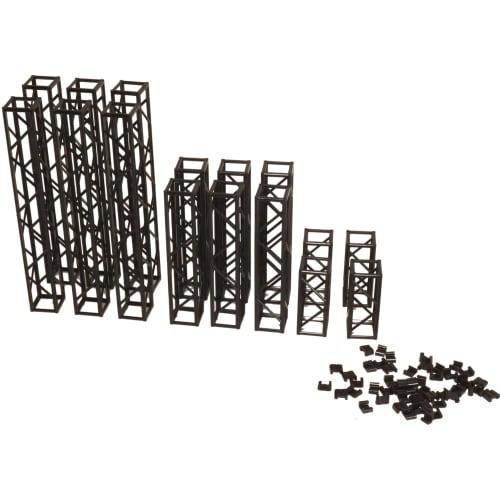 PM Office A Plastic Accessory 01 Truss (Square) Black Ver. Plastic Model MS085 (Scenery)