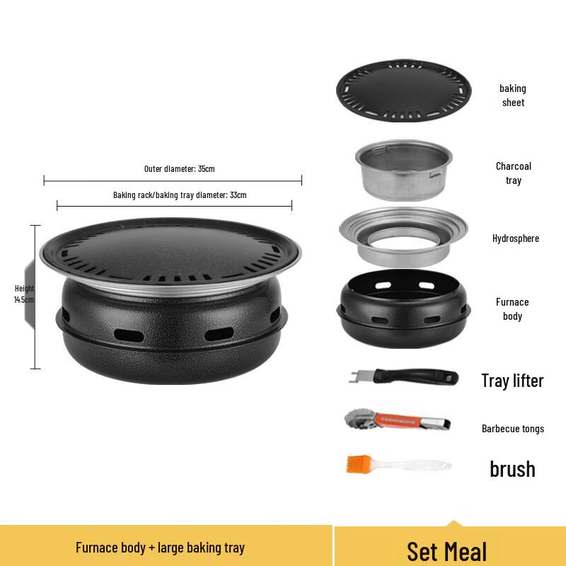 Portable Charcoal BBQ Grill for Home & Outdoor