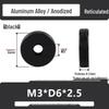 Aluminum Alloy Hand-Tightened Knurled Nut Adjustment Lock Gauge M3-M8