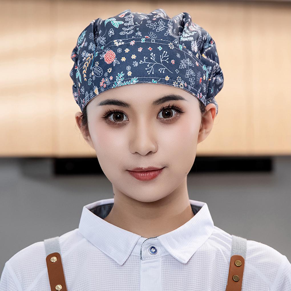Comfortable Cap With Pure Cotton Sweatband For Cooks Hat Fwomen Kitchen Cap With Brim ForChef Hat