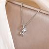 New Fashion Sweet 925 Sterling Silver Aura Deer Christmas Animal Pendant Necklaces XL208
