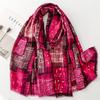 Women Vintage Ombre Color Blocked Plaid Fringe Viscose Shawl Scarf Lady High Quality Wrap Pashmina Stole Bufandas Muslim Hijab