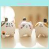 Wooden Craft Cat Figurine Home Office Decor Gift For Cat Lovers