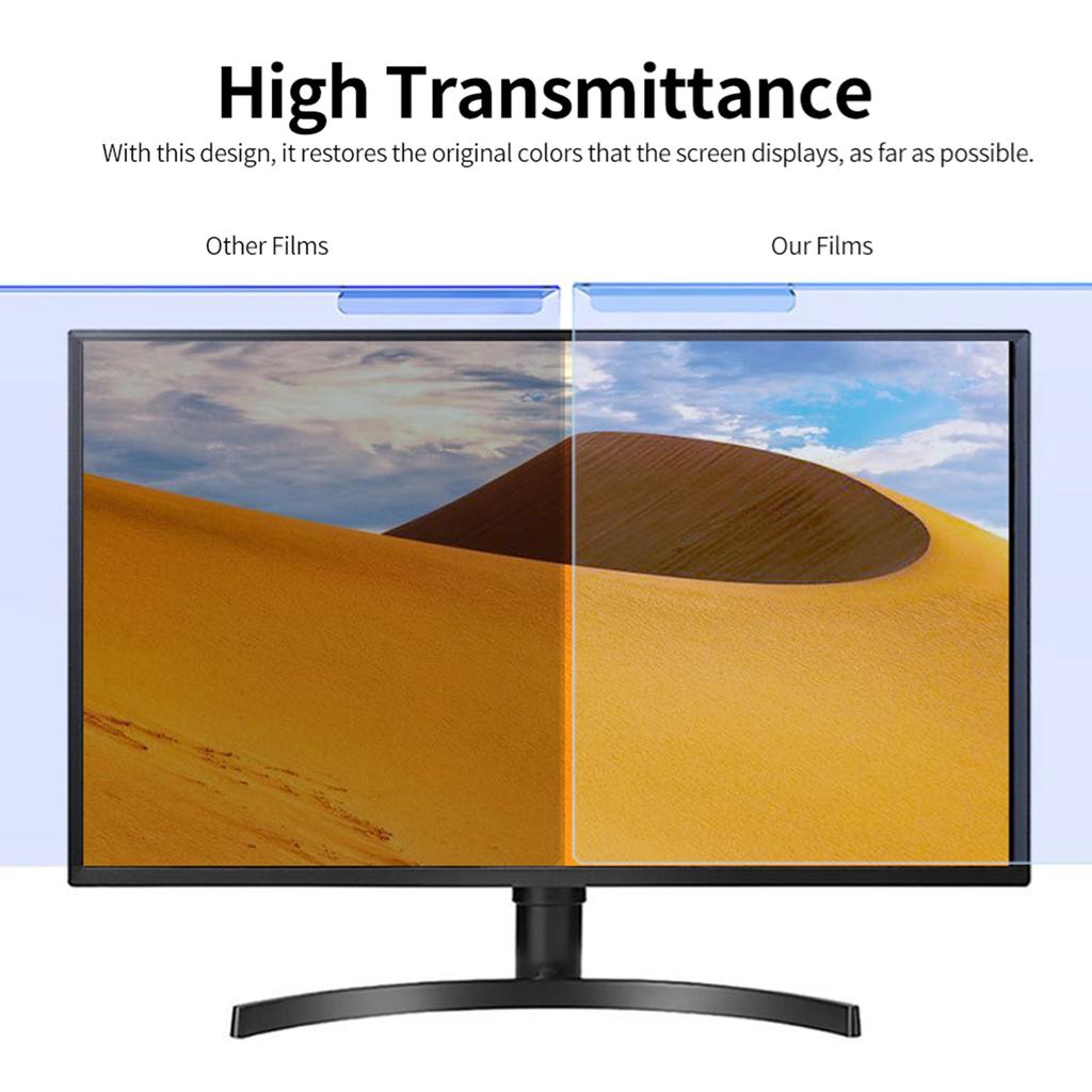 Hanging Blue Light Blocking Screen Protector High transmittance Anti UV Eye Protection Film for 26 27   Desktop Monitor