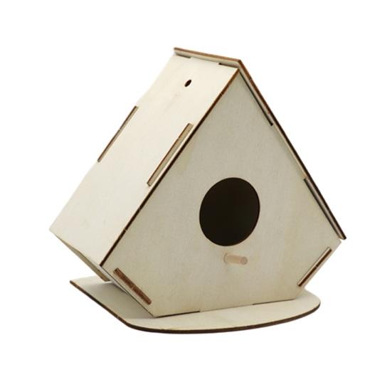 DIY Wood Birdhouse Kit Unfinished Log Home Craft Project with Safe Paint Wooden Crafts Boys And Girls Graffiti Bird Nest for Kids