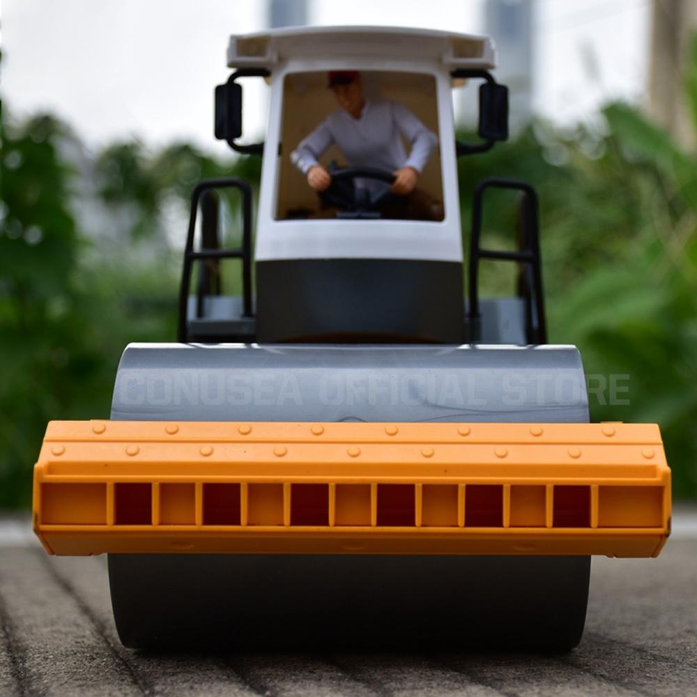 Double E 1/20 E522 Big Rc Truck Tractor Road Roller 2.4G Remote Control Car Single Vibrate Engineer Vehicle Model Kids Toys Boys