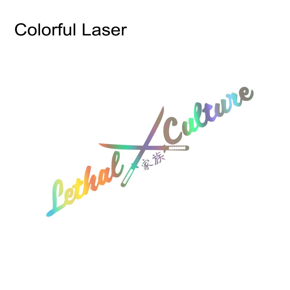 Lethal Culture Car Windshield Decals Sticker Vinyl Decal Tuning Accessories Samurai Sword Kanji Banner JDM Graphics Decoration