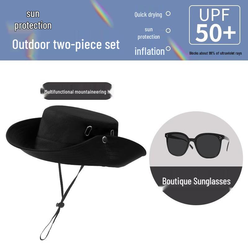 Men's Outdoor Denim Mountaineering Hat - Sun Protection for Climbing, Fishing, and Summer Activities