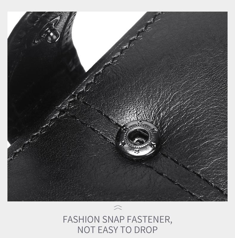 European and American Men's Genuine Leather RFID Anti-Theft Wallet - Short, Stylish, Anti-Magnetic Coin Purse & Money Clip