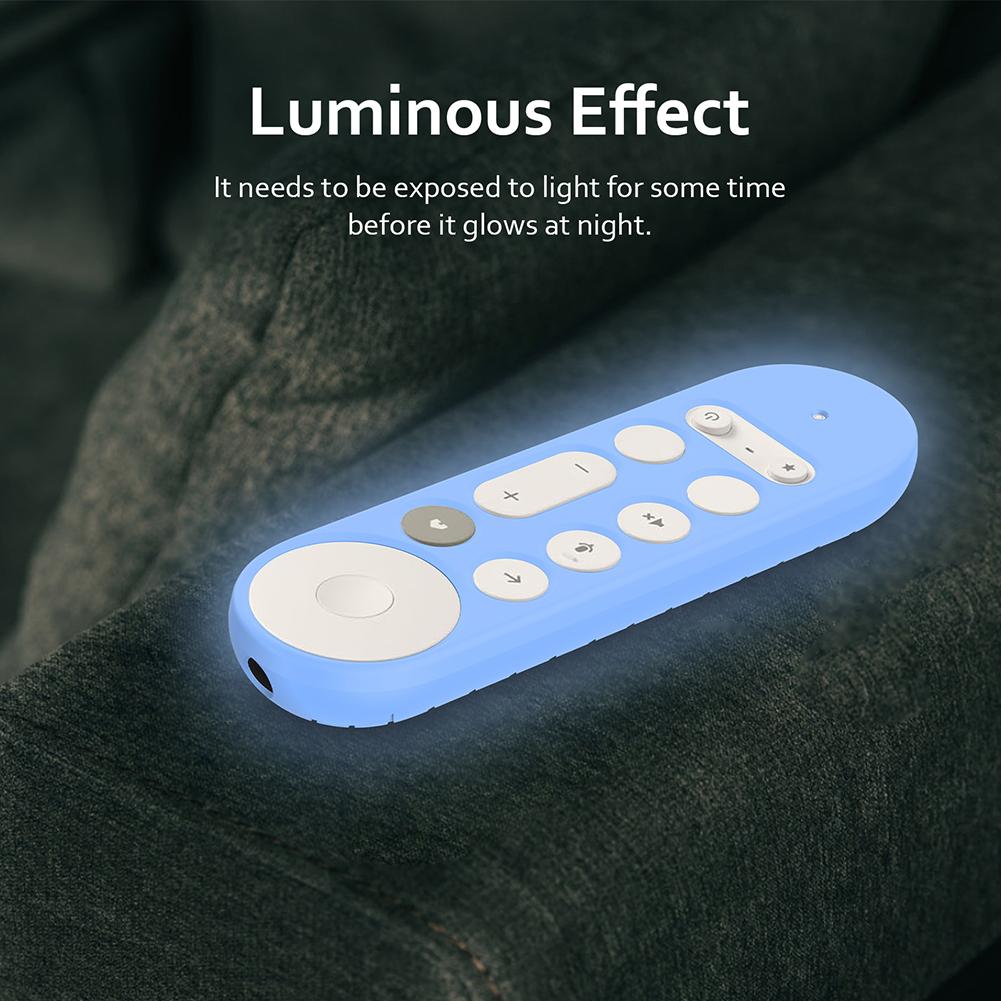 Silicone Remote Case Anti-Slip TV Remote Control Case with Lanyard Remote Protective Case Remote Cover for Google TV Streamer 4K
