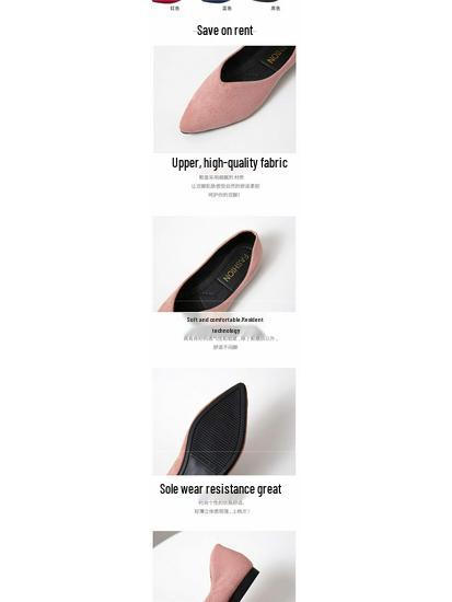 Zhiyi Women's Black Pointed-Toe Non-Slip Work Shoes with Soft Sole and Inner Heel Lift