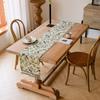 Jutový běhoun na stůl s krajkou, Farmářský styl, Boho běhoun na stůl, Moderní farmářská výzdoba, Rustikální tkaná bavlna, Háčkovaná krajka