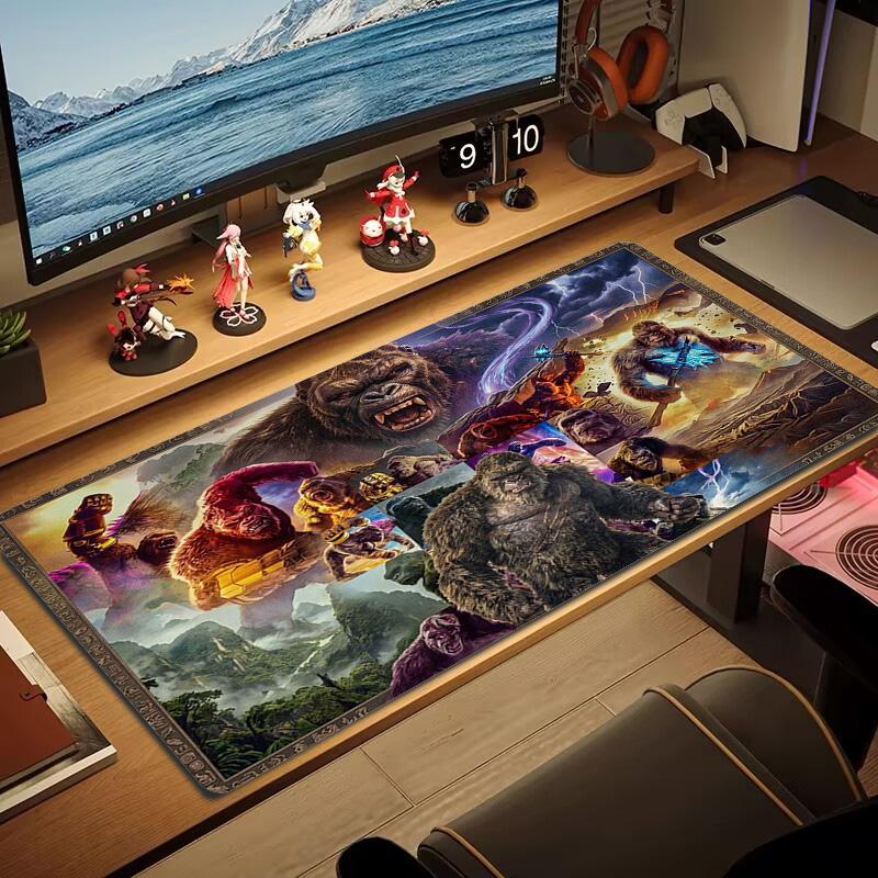 Tapis de souris Super Kong Couleur Grand Coussin de Table de Jeu Antidérapant pour Ordinateur Portable Tablette Grand Tapis de Souris Tapis XXL Mini PC Tapis de Jeu Avec bordure à verrouillage