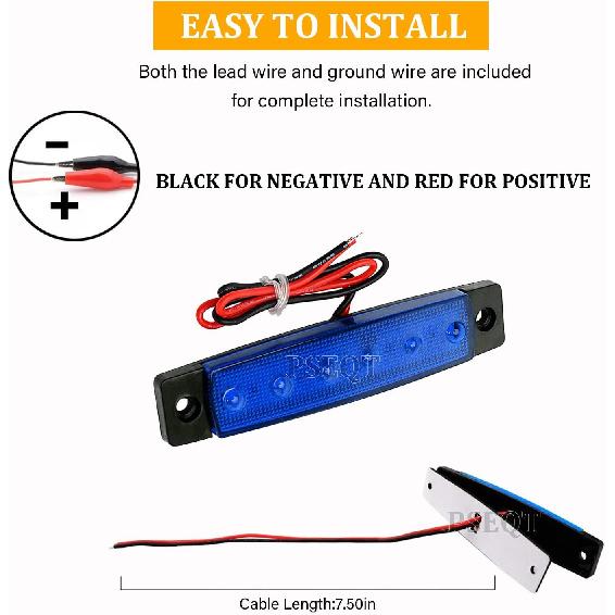 PSEQT 10 Pcs LED Rock Strip Lights Car Exterior Underglow Wheel Fender Well Lighting Kits Waterproof For Golf Cart Wrangler Offroad Truck RV UTV ATV