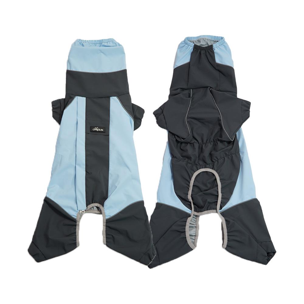 

Побалуйте его, новый дождевик для собаки с животиком и сумкой, дождевик для корги, водонепроницаемый, с полным покрытием, дождевик для питомца, для средней собаки, цветовая гамма, легко надевать XL небесно-голубой