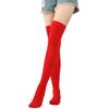 Colorful Costume Christmas Knitted Over The Knee Stockings Decoration Fashion