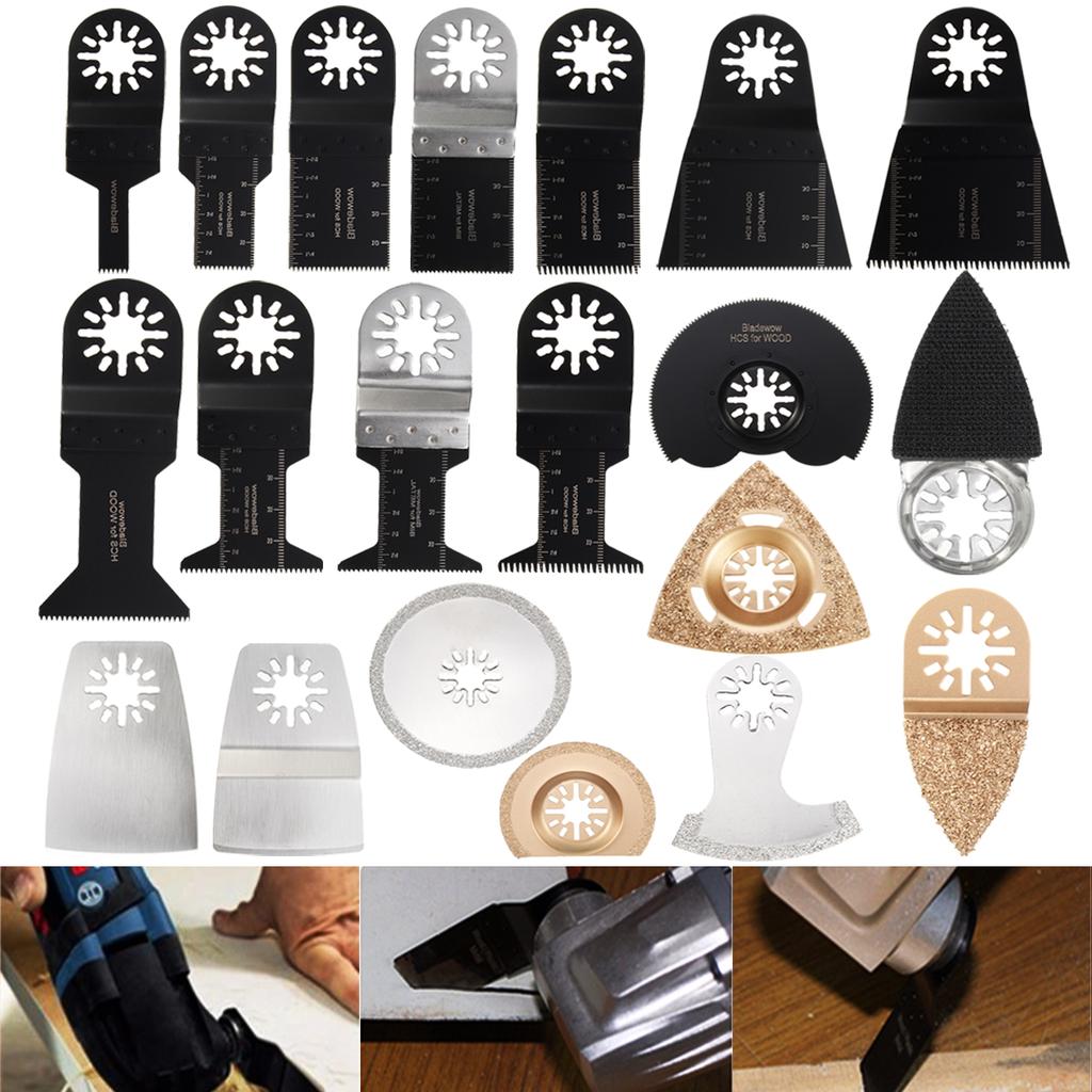 20 Pcs Multi Tool Blades Kit For Fein Makita Bosch Milwaukee Erbauer