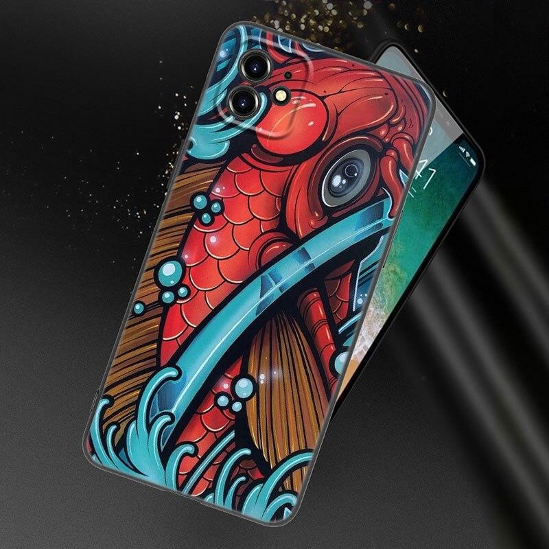 Tokyo Japanese Art Phone Case For Apple iPhone 13 12 Mini 11 Pro XS Max XR X 8 7 6S 6 Plus SE 2022 2020 5S 5 Soft Black Cover