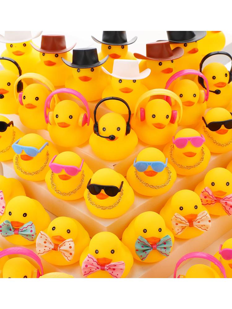 

48 Pcs Rubber Duck Toy Bulk Yellow Duck Car Ornaments For Birthday Party Favors Decoration