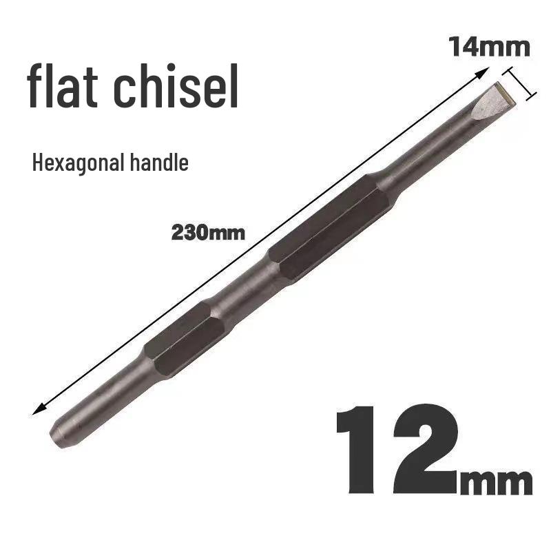 Elektryczny zestaw dłut udarowych: Uchwyt sześciokątny i kwadratowy, Szpiczaki i płaskie dłuta do rowkowania betonu i ścian