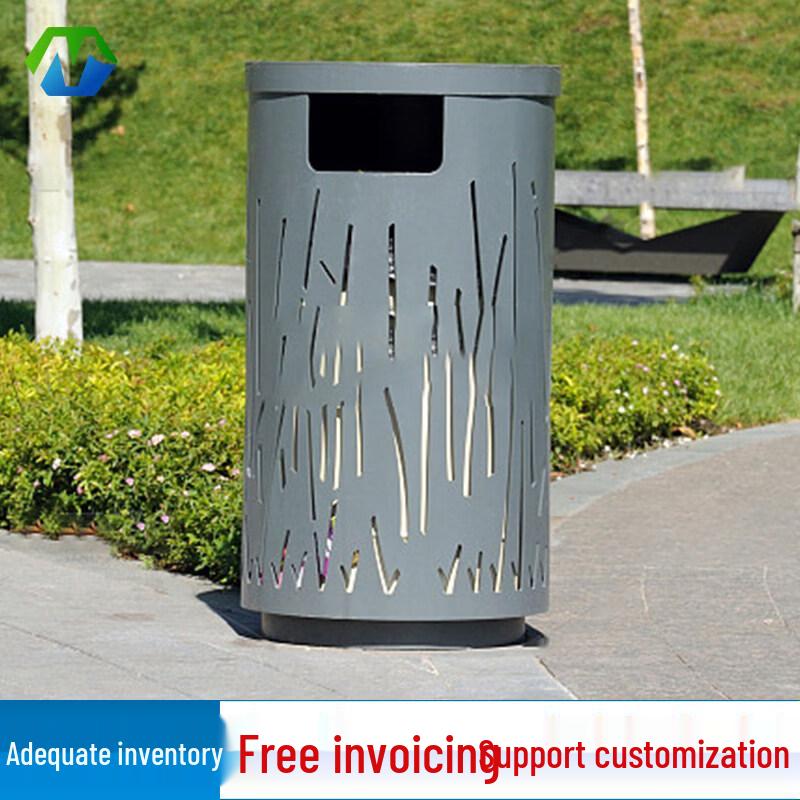 Outdoor Stainless Steel Trash Can
