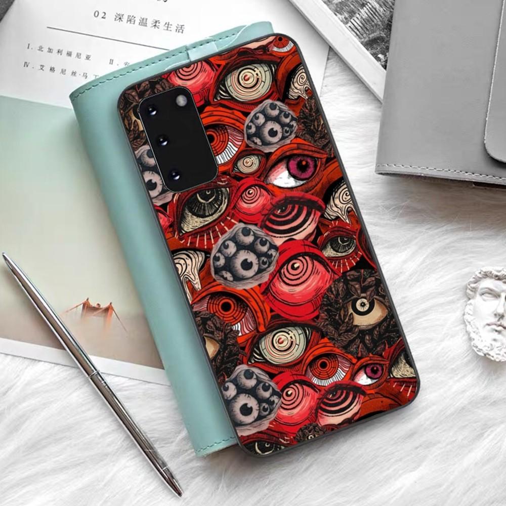 Spooky Scary Red Eye Pattern Phone Case For Samsung S 9 10 20 21 22 23 30 23 24 Plus Lite Ultra FE S10lite Fundas