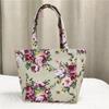 Neue Mode Blume Gedruckte Lunchtasche Tragbare Leinwand Handtasche Große Kapazität Jacquard Umhängetasche Geschenk