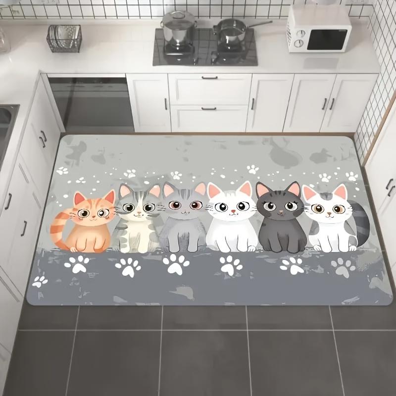 Kitchen Floor Mat, Long Carpet, Made of Velvet Material, Washable, Suitable for Kitchen, Corridor, Laundry Room, Living Room Decoration