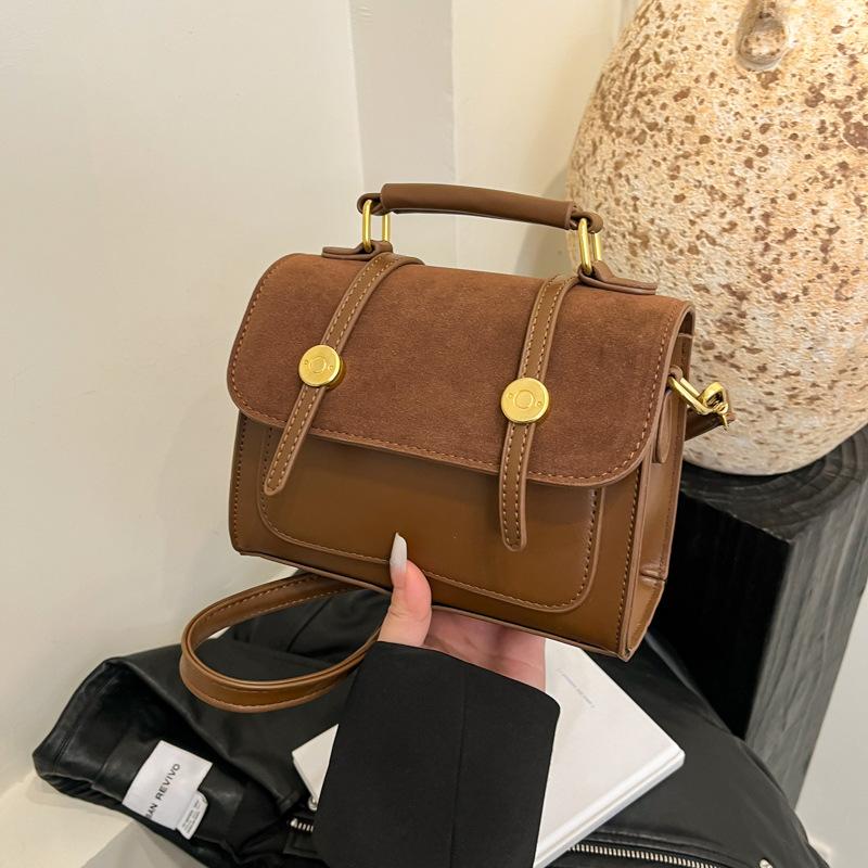 Retro Hand Carry Small Square Bag Women's New High-end Casual Shoulder Messenger Bag Versatile Commuter Bag