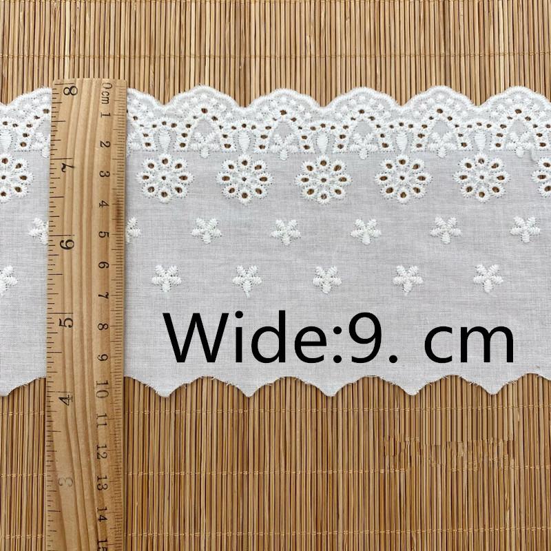 1 Yard Spitze Stoff Baumwolle Stickerei Band DIY Nähen Spitze Kleid Kinderkleidung Zubehör