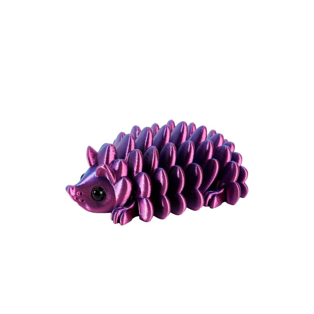 2Pcs 3D Printed 3D Printed Hedgehog Figurine Pinecone Colorful Animal Ornament  Desk Decor